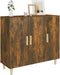 vidaXL - Dressoir - 90x34x80 - cm - bewerkt - hout - gerookt - eikenkleurig