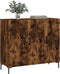 vidaXL - Dressoir - 90x34x80 - cm - bewerkt - hout - gerookt - eikenkleurig