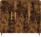 vidaXL - Dressoir - 90x34x80 - cm - bewerkt - hout - gerookt - eikenkleurig