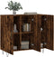 vidaXL - Dressoir - 90x34x80 - cm - bewerkt - hout - gerookt - eikenkleurig