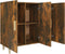 vidaXL - Dressoir - 90x34x80 - cm - bewerkt - hout - gerookt - eikenkleurig