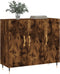 vidaXL - Dressoir - 90x34x80 - cm - bewerkt - hout - gerookt - eikenkleurig