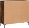 vidaXL - Dressoir - 90x34x80 - cm - bewerkt - hout - gerookt - eikenkleurig