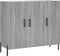 vidaXL - Dressoir - 90x34x80 - cm - bewerkt - hout - grijs - sonoma - eikenkleurig