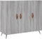 vidaXL - Dressoir - 90x34x80 - cm - bewerkt - hout - grijs - sonoma - eikenkleurig