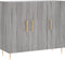 vidaXL - Dressoir - 90x34x80 - cm - bewerkt - hout - grijs - sonoma - eikenkleurig