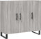 vidaXL - Dressoir - 90x34x80 - cm - bewerkt - hout - grijs - sonoma - eikenkleurig