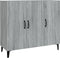 vidaXL - Dressoir - 90x34x80 - cm - bewerkt - hout - grijs - sonoma - eikenkleurig