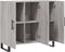vidaXL - Dressoir - 90x34x80 - cm - bewerkt - hout - grijs - sonoma - eikenkleurig