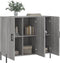 vidaXL - Dressoir - 90x34x80 - cm - bewerkt - hout - grijs - sonoma - eikenkleurig