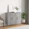 vidaXL - Dressoir - 90x34x80 - cm - bewerkt - hout - grijs - sonoma - eikenkleurig