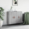 vidaXL - Dressoir - 90x34x80 - cm - bewerkt - hout - grijs - sonoma - eikenkleurig