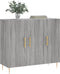 vidaXL - Dressoir - 90x34x80 - cm - bewerkt - hout - grijs - sonoma - eikenkleurig