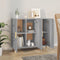vidaXL - Dressoir - 90x34x80 - cm - bewerkt - hout - grijs - sonoma - eikenkleurig