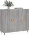 vidaXL - Dressoir - 90x34x80 - cm - bewerkt - hout - grijs - sonoma - eikenkleurig