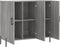 vidaXL - Dressoir - 90x34x80 - cm - bewerkt - hout - grijs - sonoma - eikenkleurig