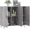 vidaXL - Dressoir - 90x34x80 - cm - bewerkt - hout - grijs - sonoma - eikenkleurig