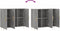 vidaXL - Dressoir - 90x34x80 - cm - bewerkt - hout - grijs - sonoma - eikenkleurig