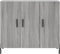 vidaXL - Dressoir - 90x34x80 - cm - bewerkt - hout - grijs - sonoma - eikenkleurig