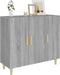vidaXL - Dressoir - 90x34x80 - cm - bewerkt - hout - grijs - sonoma - eikenkleurig
