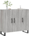 vidaXL - Dressoir - 90x34x80 - cm - bewerkt - hout - grijs - sonoma - eikenkleurig