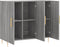 vidaXL - Dressoir - 90x34x80 - cm - bewerkt - hout - grijs - sonoma - eikenkleurig