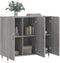 vidaXL - Dressoir - 90x34x80 - cm - bewerkt - hout - grijs - sonoma - eikenkleurig