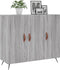 vidaXL - Dressoir - 90x34x80 - cm - bewerkt - hout - grijs - sonoma - eikenkleurig