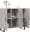 vidaXL - Dressoir - 90x34x80 - cm - bewerkt - hout - grijs - sonoma - eikenkleurig