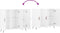 vidaXL - Dressoir - 90x34x80 - cm - bewerkt - hout - hoogglans - wit