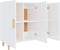vidaXL - Dressoir - 90x34x80 - cm - bewerkt - hout - hoogglans - wit
