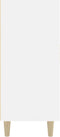 vidaXL - Dressoir - 90x34x80 - cm - bewerkt - hout - hoogglans - wit