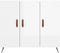 vidaXL - Dressoir - 90x34x80 - cm - bewerkt - hout - hoogglans - wit