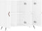 vidaXL - Dressoir - 90x34x80 - cm - bewerkt - hout - hoogglans - wit