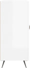 vidaXL - Dressoir - 90x34x80 - cm - bewerkt - hout - hoogglans - wit