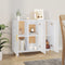 vidaXL - Dressoir - 90x34x80 - cm - bewerkt - hout - hoogglans - wit