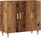 vidaXL - Dressoir - 90x34x80 - cm - bewerkt - hout - oud - houtkleurig