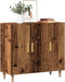 vidaXL - Dressoir - 90x34x80 - cm - bewerkt - hout - oud - houtkleurig