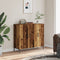 vidaXL - Dressoir - 90x34x80 - cm - bewerkt - hout - oud - houtkleurig