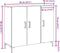 vidaXL - Dressoir - 90x34x80 - cm - bewerkt - hout - oud - houtkleurig