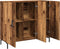 vidaXL - Dressoir - 90x34x80 - cm - bewerkt - hout - oud - houtkleurig