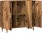 vidaXL - Dressoir - 90x34x80 - cm - bewerkt - hout - oud - houtkleurig