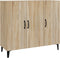 vidaXL - Dressoir - 90x34x80 - cm - bewerkt - hout - sonoma - eikenkleurig