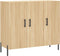 vidaXL - Dressoir - 90x34x80 - cm - bewerkt - hout - sonoma - eikenkleurig