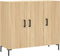 vidaXL - Dressoir - 90x34x80 - cm - bewerkt - hout - sonoma - eikenkleurig