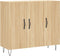vidaXL - Dressoir - 90x34x80 - cm - bewerkt - hout - sonoma - eikenkleurig