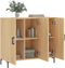vidaXL - Dressoir - 90x34x80 - cm - bewerkt - hout - sonoma - eikenkleurig