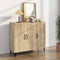 vidaXL - Dressoir - 90x34x80 - cm - bewerkt - hout - sonoma - eikenkleurig