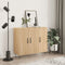 vidaXL - Dressoir - 90x34x80 - cm - bewerkt - hout - sonoma - eikenkleurig
