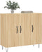 vidaXL - Dressoir - 90x34x80 - cm - bewerkt - hout - sonoma - eikenkleurig
